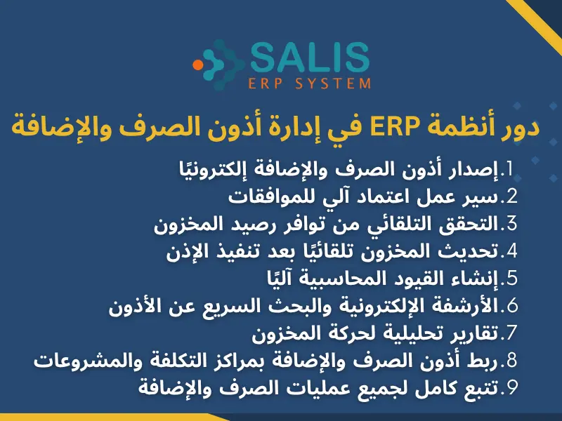 دور أنظمة ERP في إدارة أذن صرف وإضافة دور أنظمة ERP في إدارة أذن صرف وإضافة