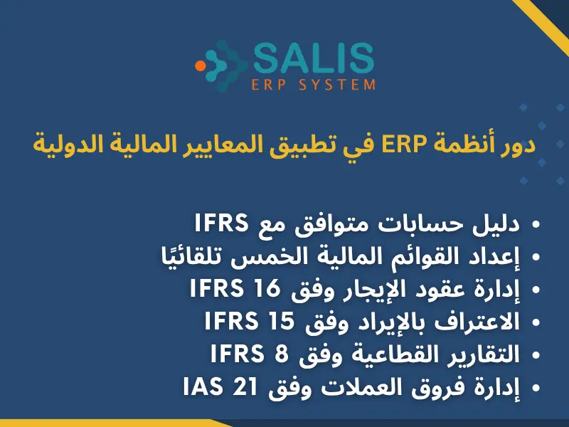 دور أنظمة ERP في تطبيق المعايير المالية الدولية دور أنظمة ERP في تطبيق المعايير المالية الدولية